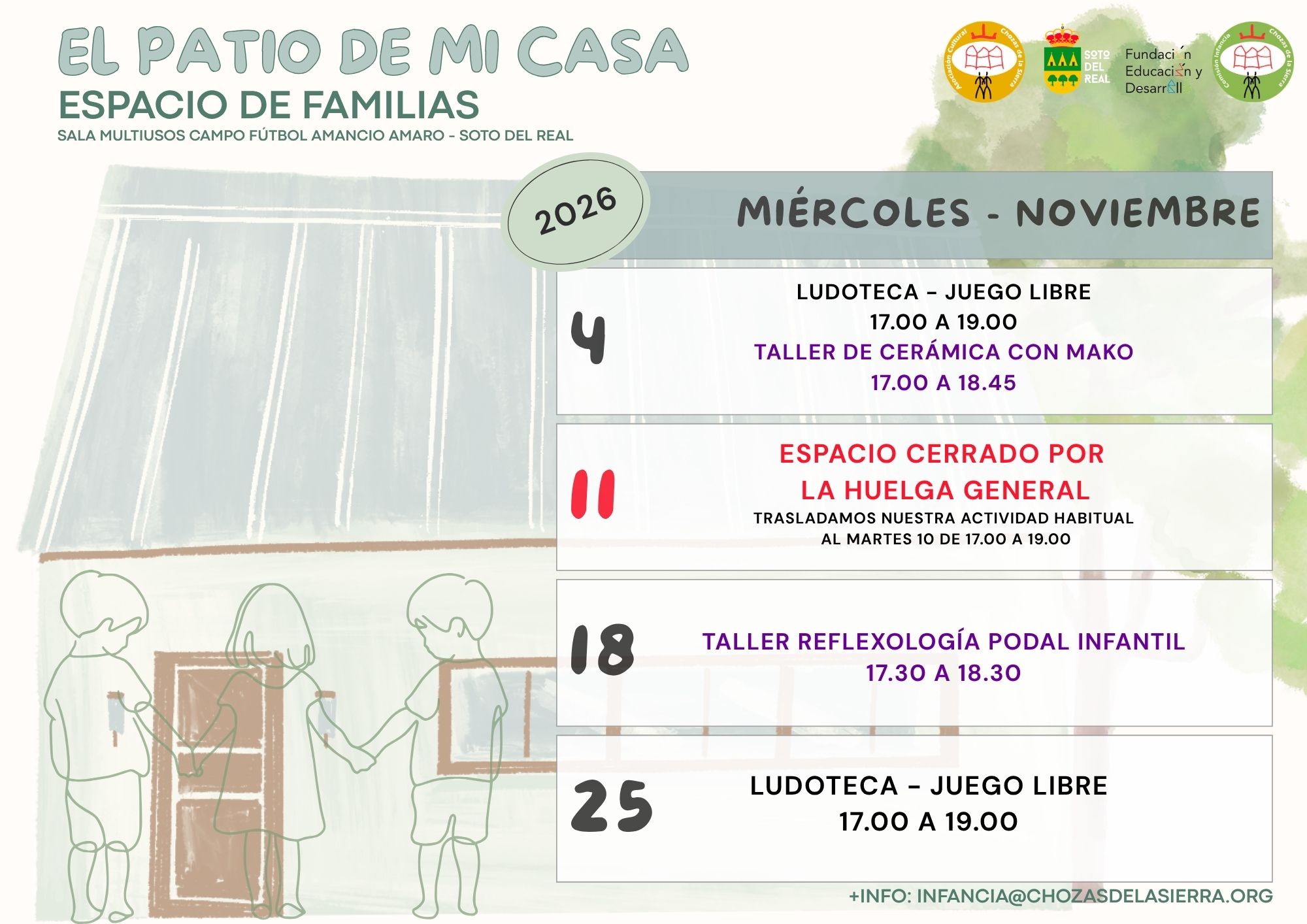 Compartimos la programación de la Ludoteca del Espacio de Familias